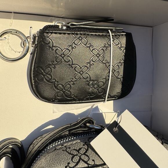 Nine West Navidad Granite Logo Mini handbag with & small wallet New Boxed Set - Picture 3 of 9